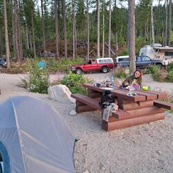 Der Zeltplatz in die andere Richtung.