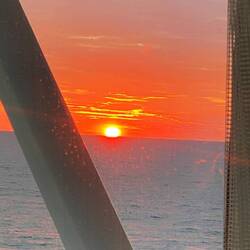 Sonnenuntergang auf dem offenen Meer