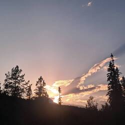 Gab noch ein Lichtspiel am Abend.