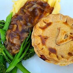 Sweet potato and goat cheese pie