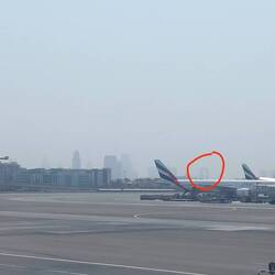 Gute Augen können den höchsten Turm der Welt "Burj Khalifa" sowie den "Dubai frame" entdecken 😅...