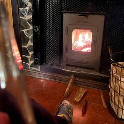 Und am Kamin entspannen