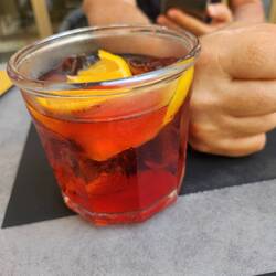 €7 (A$11.50) Negroni. Bigger than my fist. Best value so far.