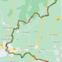 Strecke vom Vortag. Klar, kann man direkter laufen..