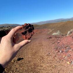 Verschiedene Schichten von Lavastein