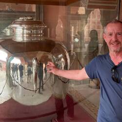 Silver vessels. To carry 4000litres of water for the Maharaja to drink on his voyage to England