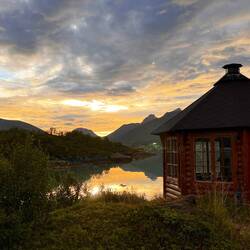 Sonnenuntergang am Campingplatz