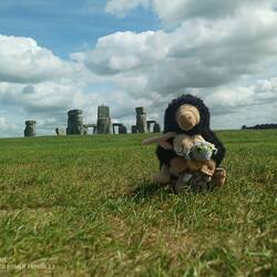 Unsere 3 Freunde vor dem Steinkreis