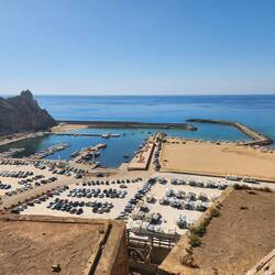 Buggerru - note the concrete campground. That must get hot.