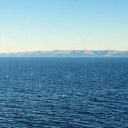 Aussicht beim Abendessen auf der Fahrt nach Reykjavik