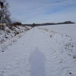 Anstrengender Weg über eine Schneelage