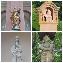 Einige der Mariendarstellungen, die dem Weg seinen Namen gaben.