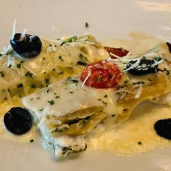 Caneloni mit Spinat und Ricotta