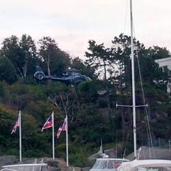 Neben diesem Haus steht der Hubschrauber anstelle des Autos - und nicht nur zur Dekoration...