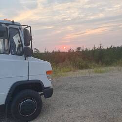 Erster Sonnenuntergang in Manitoba