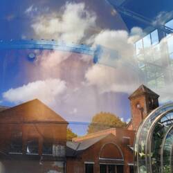 India house stills. No entry, so photo with crazy glare 📸🤣