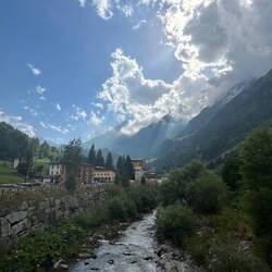 Ghigo di Prali und der Fluss Germanasca