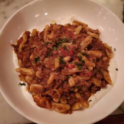 Lamb ragout. Really good!