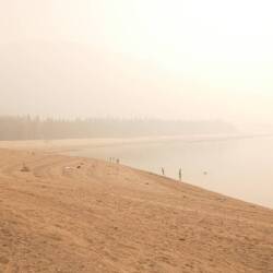 am Strand - Wasserstand sehr niedrig