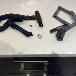 The thiefs used professional equipment to cut my 3 locks
