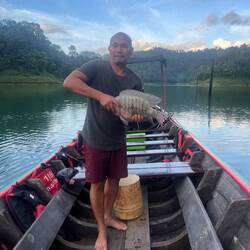 Unterwegs haben wir noch einen fast toten Fisch gefunden, der Guide hat ihn dann rausgeholt.