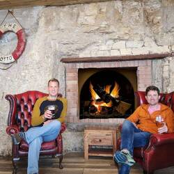 Refreshing pints. Warm fire... added afterwards 🫣