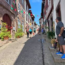 Its a bit of a climb through St Jean