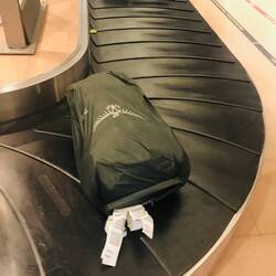 nach Hamburg. Hurra, auch der Rucksack hat's geschafft