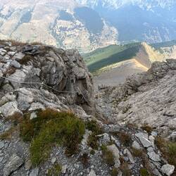 Blick zurück nach der Kletterstelle