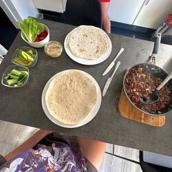 Wraps zum Abendessen