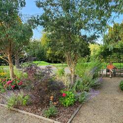 A relaxing on the bench