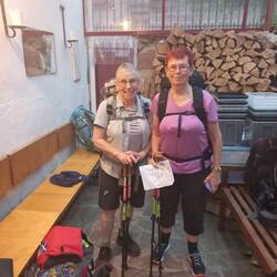 Here we are packed and ready for our first day on the Camino.