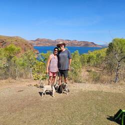 Us ruining a perfectly good view of the lake