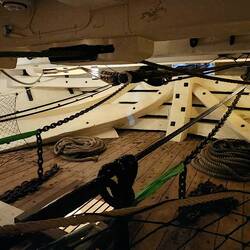 Impressive curved timbers for the hull