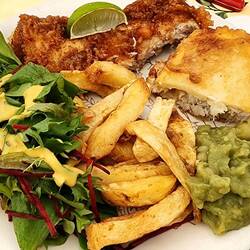 Fritter on the right.