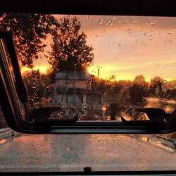 Gewitter und Sonnenuntergang in Souffelweyersheim