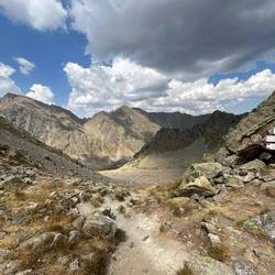 Blick zurück vom Passo Laroussa