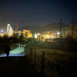 Zubiri cement plant in the dark