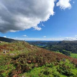 Grasmere in the distance & Grasmere Waters