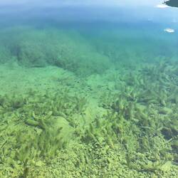 So klar war das Wasser, ab der Kante war es dann aber doch etwas unheimlich.