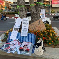 Lese majeste protest at Thapae Gate.