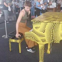 Playing on the Tocho Omoide Piano