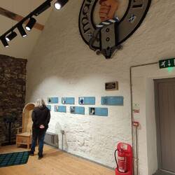 Clan Mackay Ahnenwand teil der Museumsausstellung