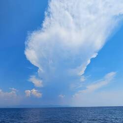 Diese Wolke sah nicht nur so aus, aus ihr wurde auch ein Gewitter
