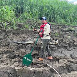 Eine 4 Meter lange tote Anakonda