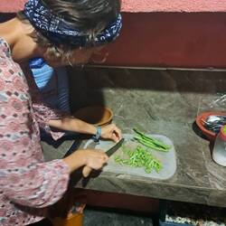 Cooking lesson in unserer Unterkunft - Rice and Curry à la Deepika