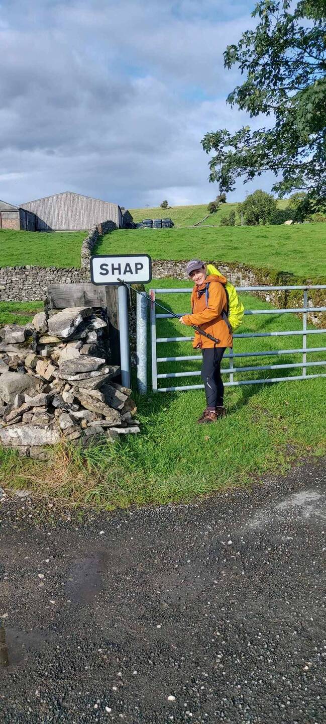 This is pur arrival into Shap after a gruelling 28 kms