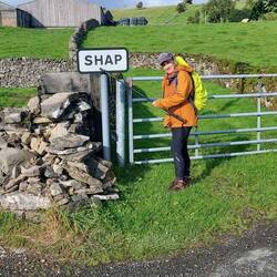 This is pur arrival into Shap after a gruelling 28 kms