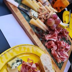 Mixed meats and cheese board