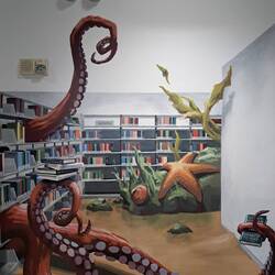 Artwork in der Library.